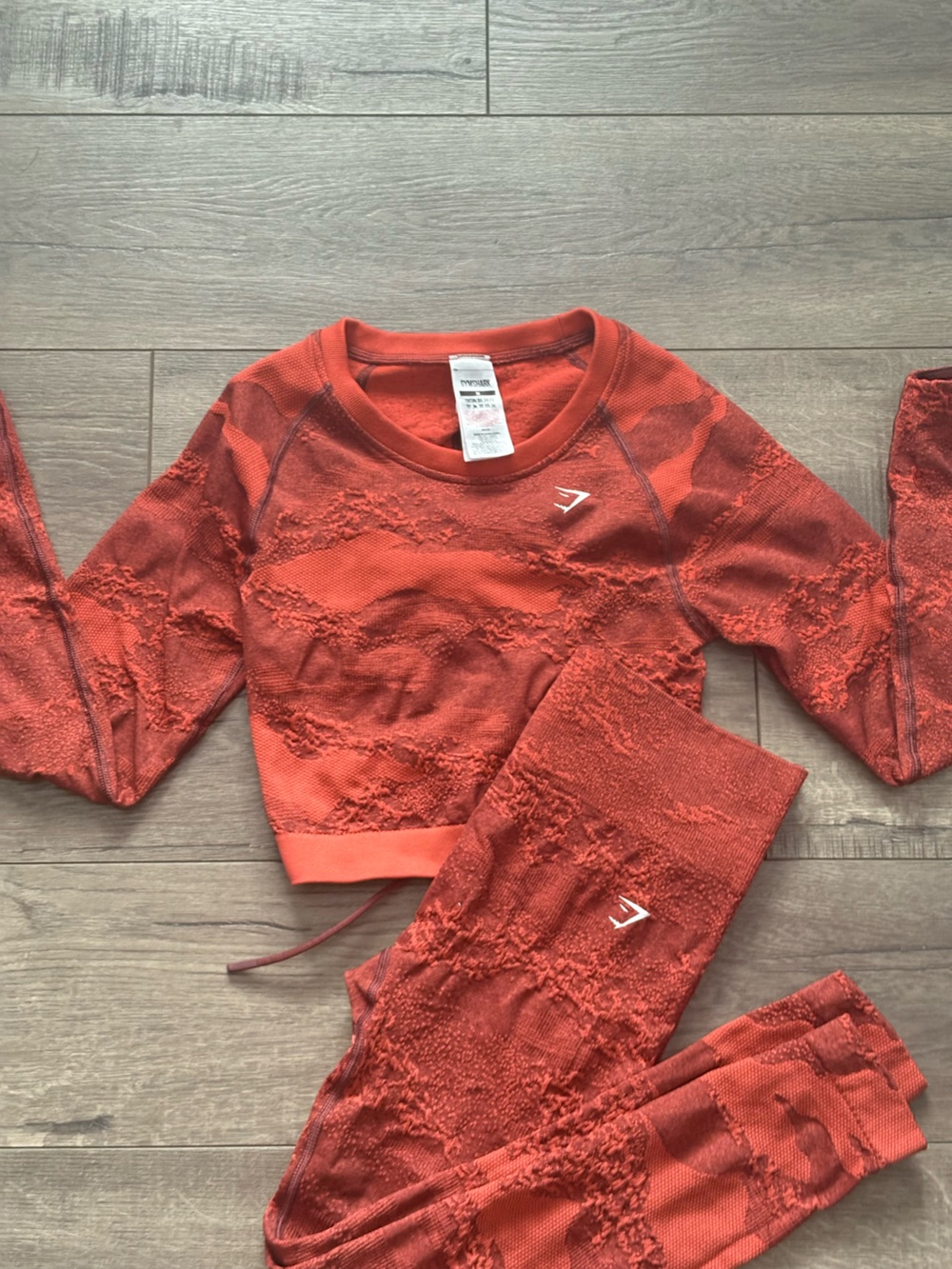 Gymshark Set Orange Seamless Long Sleeve